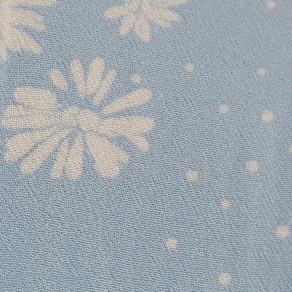 LA Hearts Wrap Crop Flutter Sleeve Ditzy Blue XS 488 - Picture 6 of 10